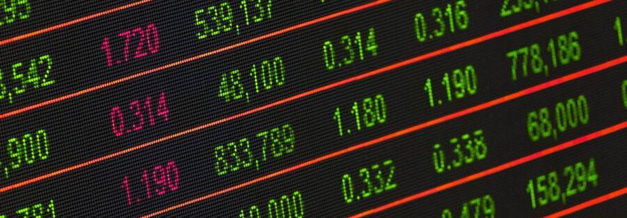 Financial market data display representing profit repatriation and cross border fund flows from India