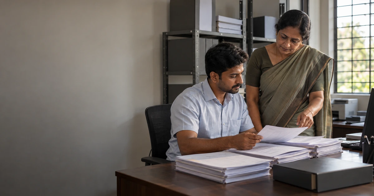 Accounts team reviewing supplier records against the MSME payment rule