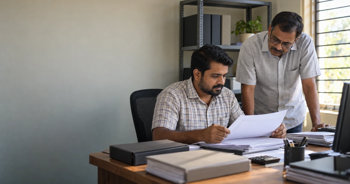 Accounts team preparing records for a departmental GST audit in Thrissur